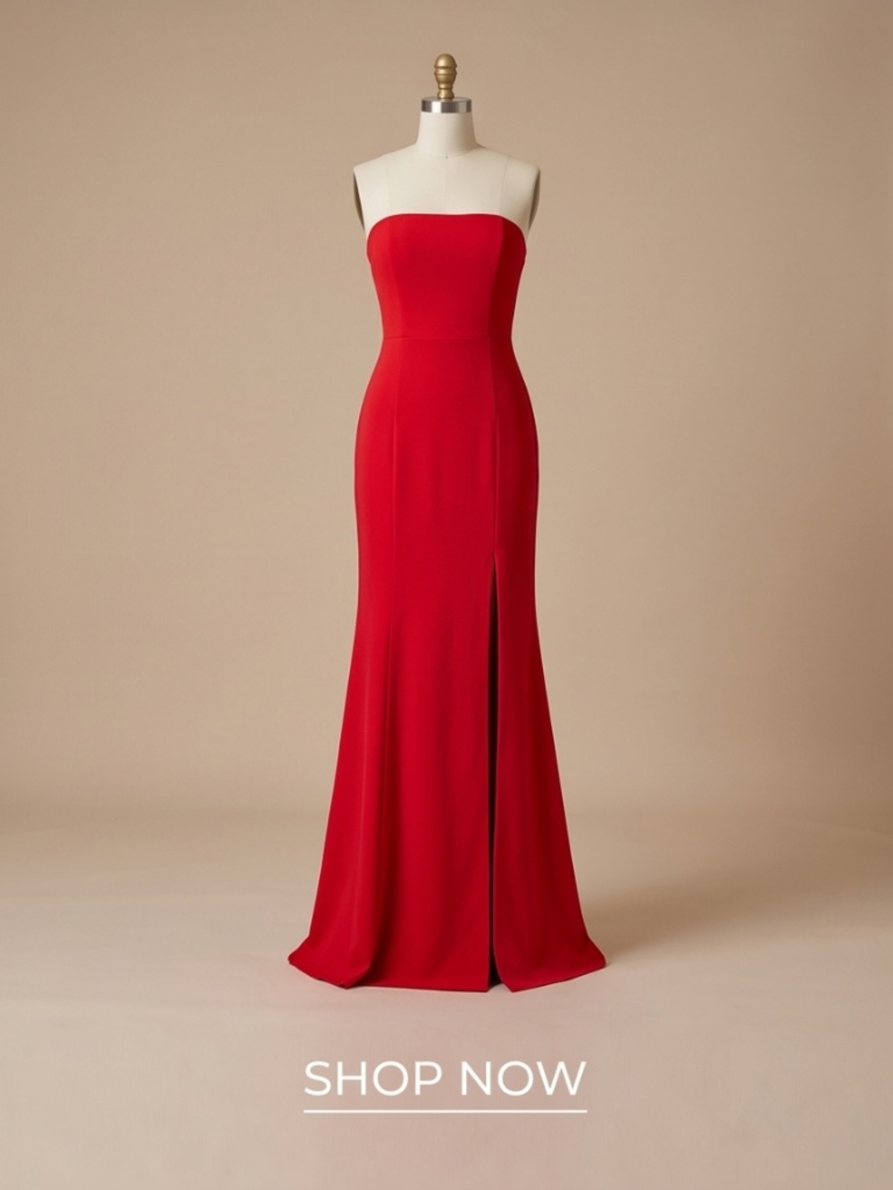 Formal Red Fish Tailed Dress